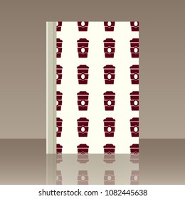 Coffee and Book. Realistic image of the object with reflection