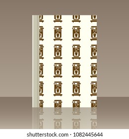 Coffee and Book. Realistic image of the object with reflection