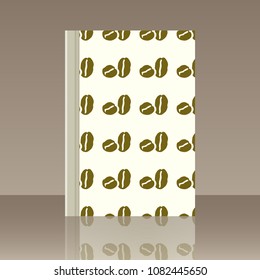 Coffee and Book. Realistic image of the object with reflection