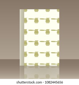 Coffee and Book. Realistic image of the object with reflection