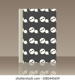 Coffee and Book. Realistic image of the object with reflection