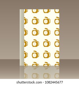 Coffee and Book. Realistic image of the object with reflection