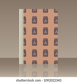 Coffee and Book. Realistic image of the object with reflection