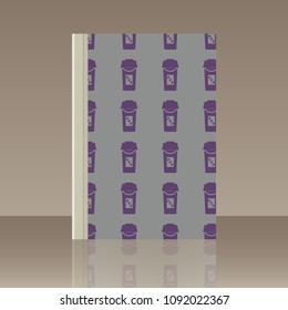 Coffee and Book. Realistic image of the object with reflection