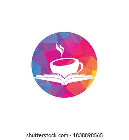 Diseño del logo vectorial del libro de café. Logo Icónico De La Tienda Del Té.