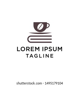 Coffee And Books Design Logo Template