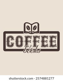 coffee and books graphic design 