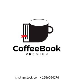 coffee and books logo design inspiration