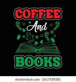 coffee and books ty pography t shirt design