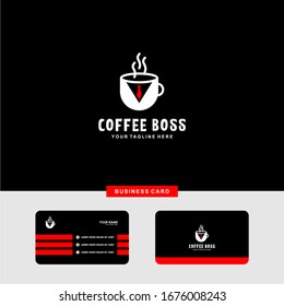 Coffee Boss logo and business card
