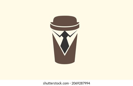 Coffee Boss Logo Vector Illustration
