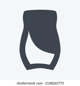 Coffee bottle Icon in trendy glyph style isolated on soft blue background