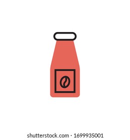 coffee bottle icon vector illustration modern style design. isolated on white background