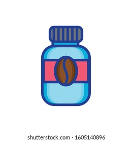 coffee bottle product with seed vector illustration design