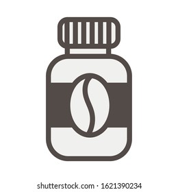 coffee bottle product with seed vector illustration design