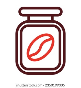 Coffee Bottle Thick Line Two Color Icons For Personal And Commercial Use.
