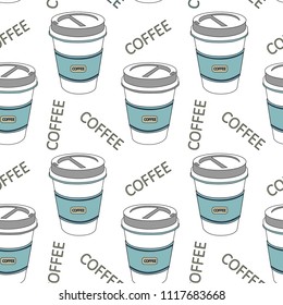coffee box drink pattern print