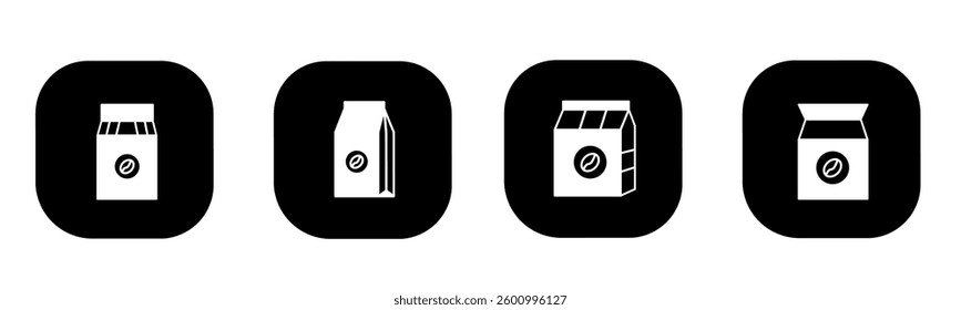 Coffee box icon in flat. Coffee box icon design. Stock vector.