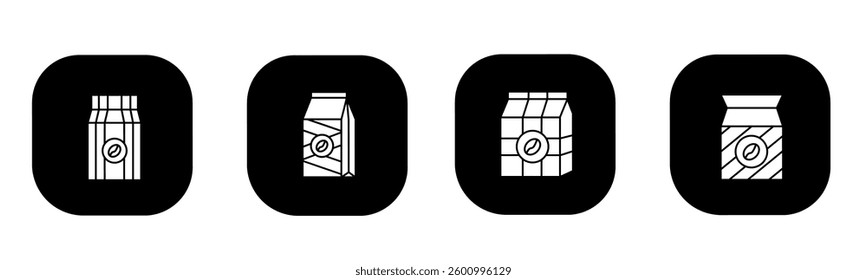 Coffee box icon in flat. Coffee box icon design. Stock vector.