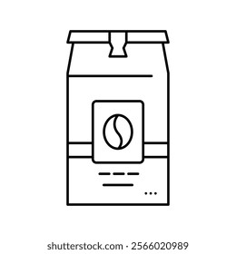 coffee box line icon vector. coffee box sign. isolated contour symbol black illustration