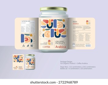 Coffee Box Sticker Template Design