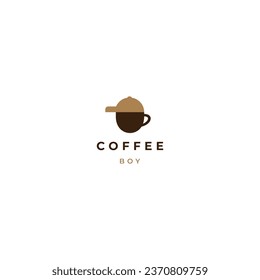 diseño moderno del logotipo de coffee boy