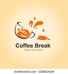 coffee braek logo vector
