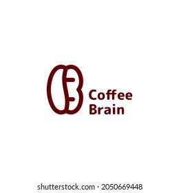 Coffee Brain Logo Design With Initials C and B