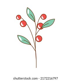 coffee branch and beans icon isolated