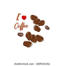 Coffee branch.Natural organic caffeine. Plant with coffee berry, bean, coffee fruit, seed. scented grain tree vector illustration.