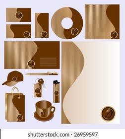 coffee brand book vector