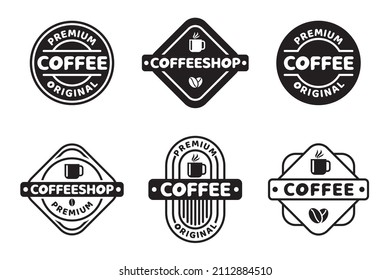 Coffee brand logo badge collection