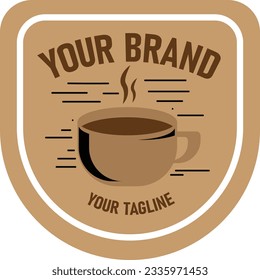 logotipo de marca de café iconos de vector marrón