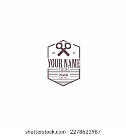 Coffee brand shop vector logo for Cafe business. 