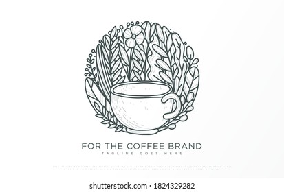 coffee brand vector illustration, design can be used for both print and digital needs