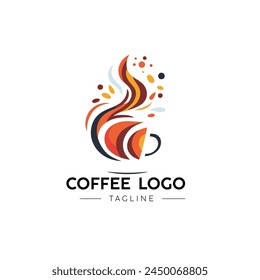 coffee brand vector logo design 