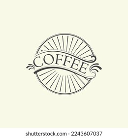 coffee brand vintage retro logo label