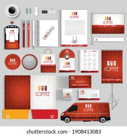 coffee branding identity vector, vector illustration