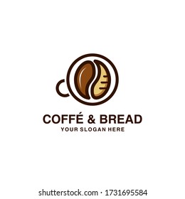 Coffee And Bread Coffe Logo Design Inspiration Premium Vector