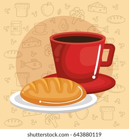 Coffee and bread design