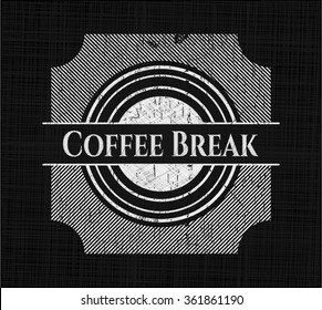 Coffee Break black emblem or badge, modern style