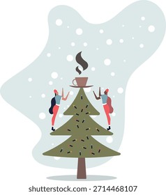 Pausa para el café, discusión de negocios mientras toma café o lluvia de ideas después de conocer el concepto de pausa, la vida y el empleo de las personas.