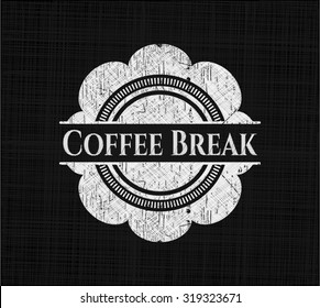 Kaffeepause-Kreide-Emblem