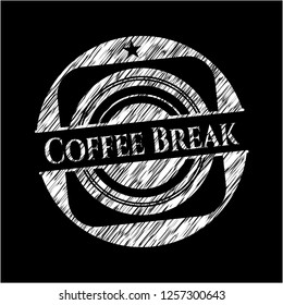 Coffee Break chalkboard emblem