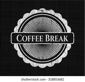 Kaffeepause-Chalkboard-Emblem