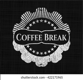 Coffee Break chalkboard emblem