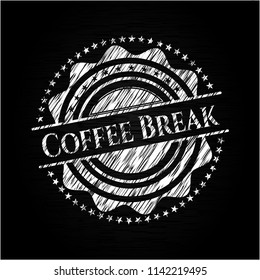 Coffee Break with chalkboard texture