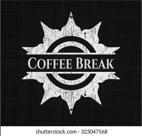Coffee Break with chalkboard texture