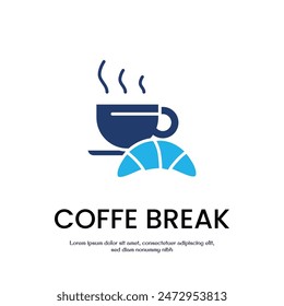 coffee break colored icon vector design good for web or mobile app