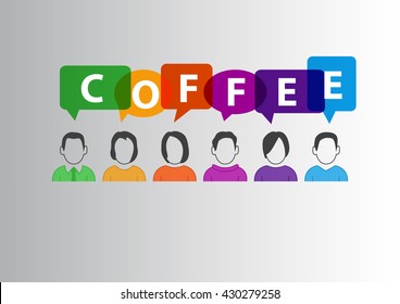 Coffee break concept as background to be used as template for business presentation or website